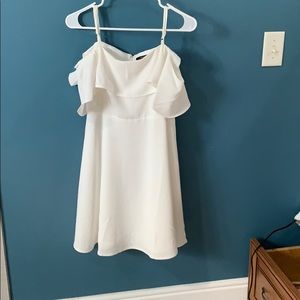 Off-shoulder white dress